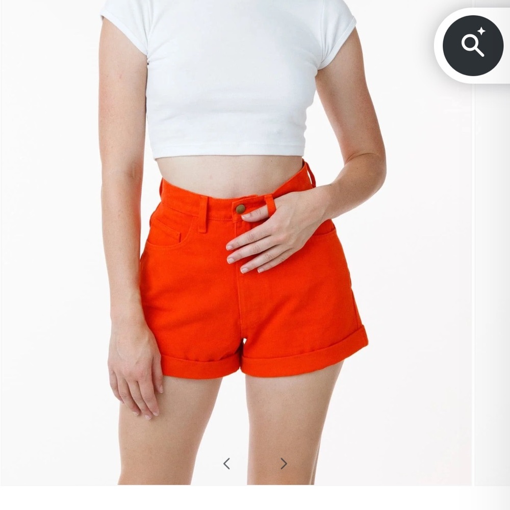 BULL DENIM GARMENT DYE CUFF SHORT (LIMITED EDITION) bright orange